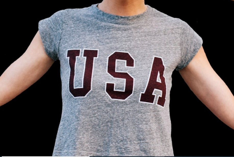 a t-shirt with USA imprint